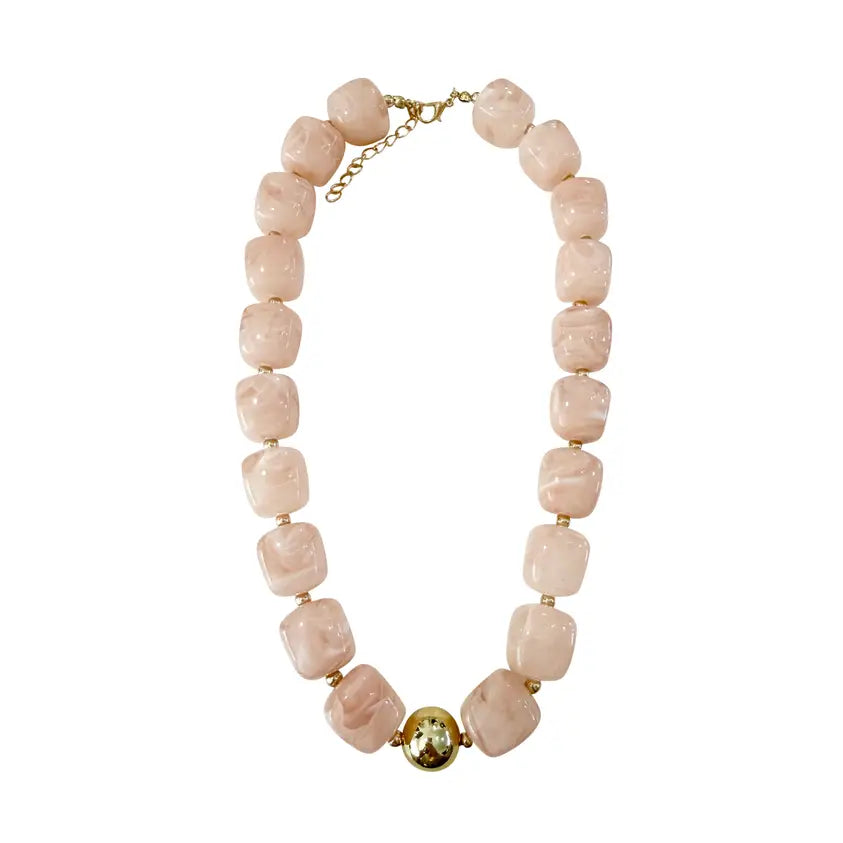 Jennifer Taupe Beaded Necklace