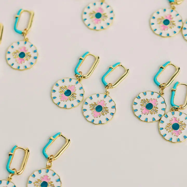 Capri Tile Charm Earrings