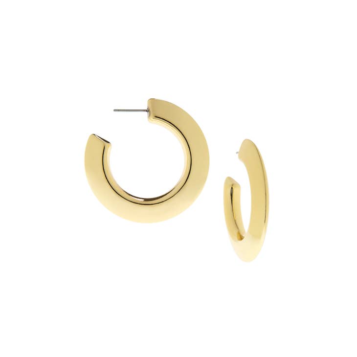 Marlyn Flat Side Hoops