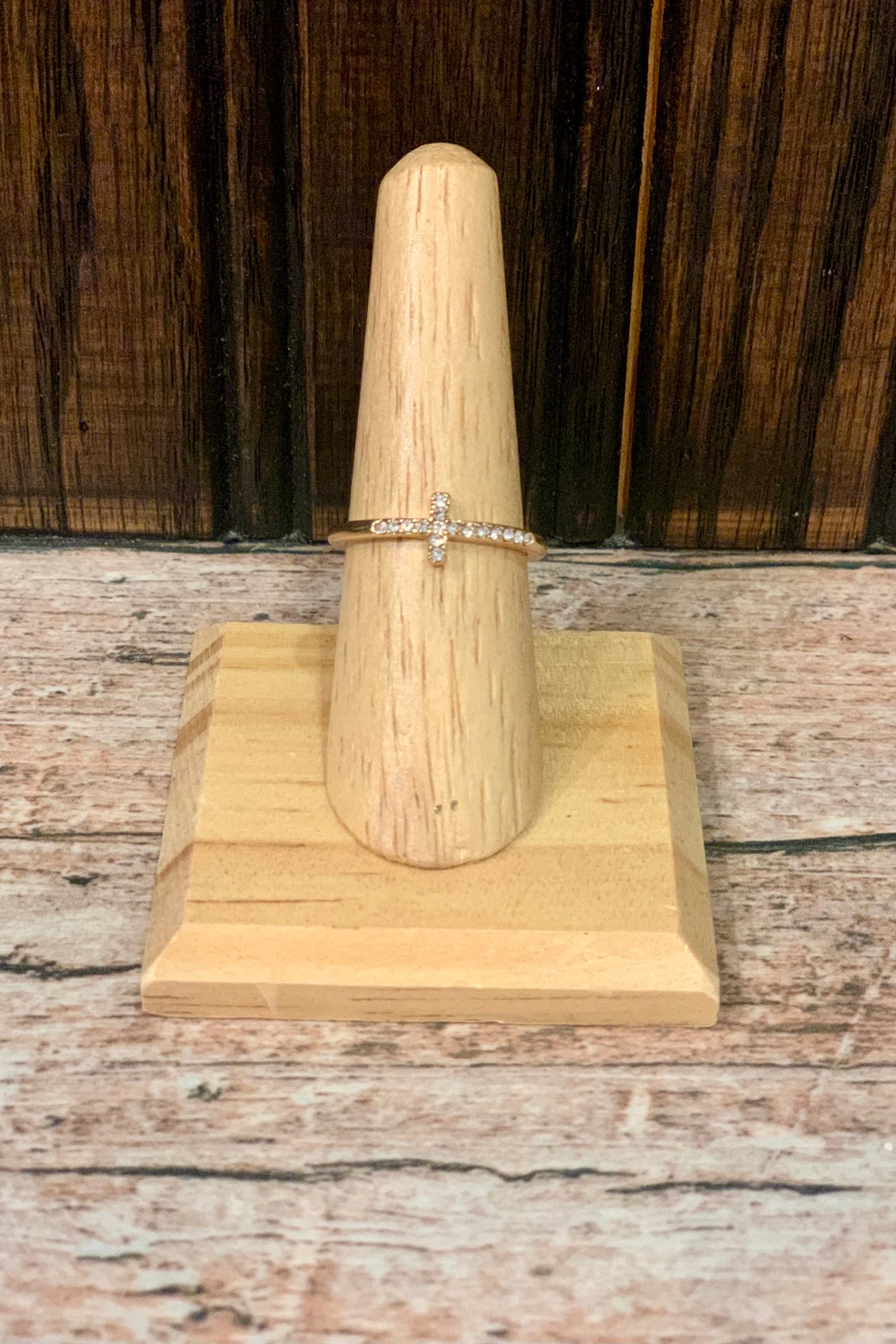 Side Cross Bling Ring