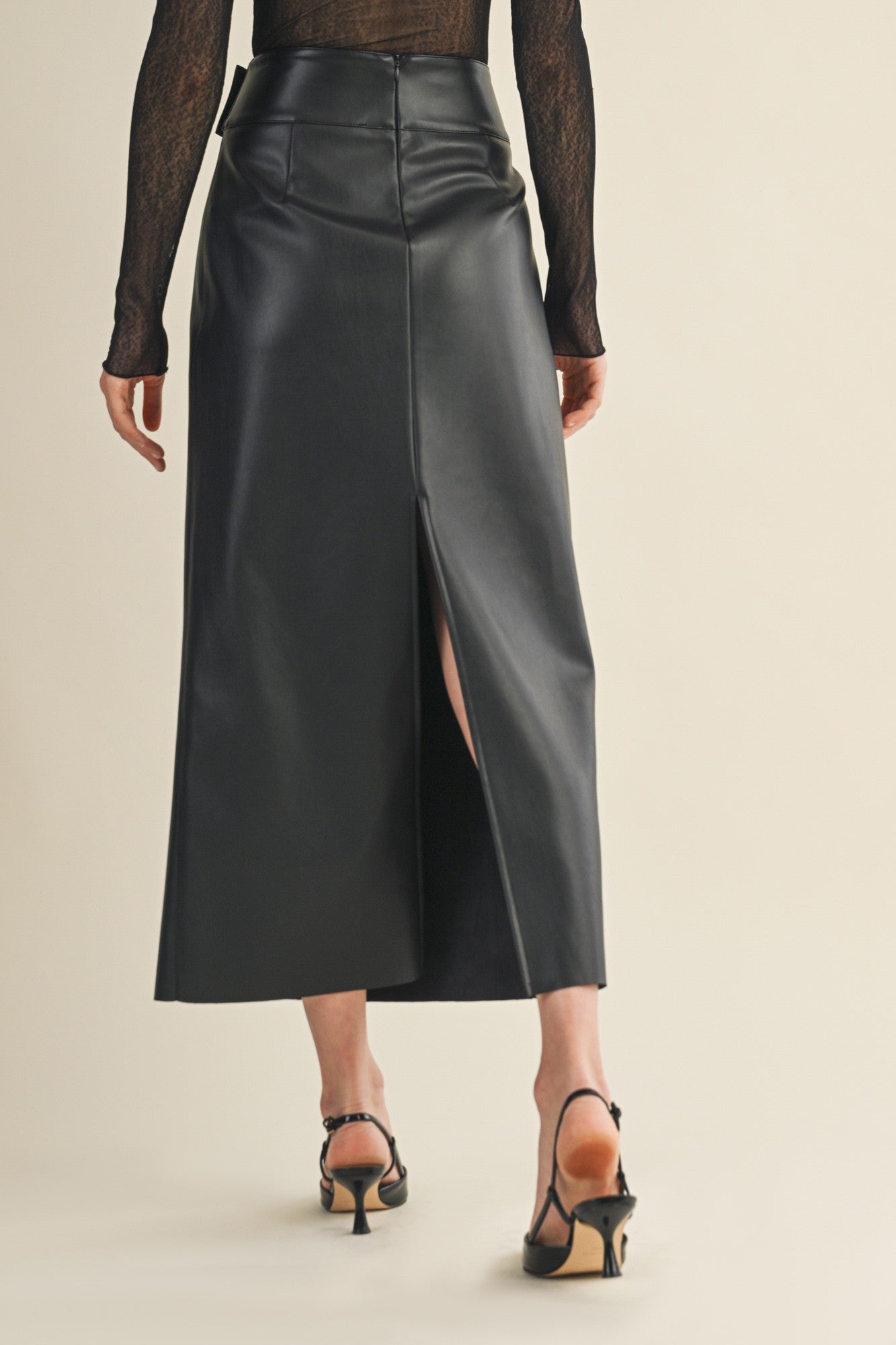 Buckle Up Midi Skirt
