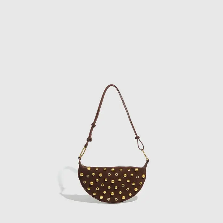 Studded Polka Shoulder Bag