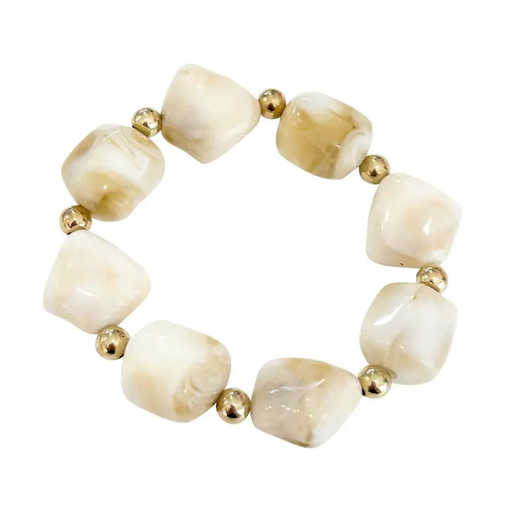 Cooper Cream Beaded Bracelet