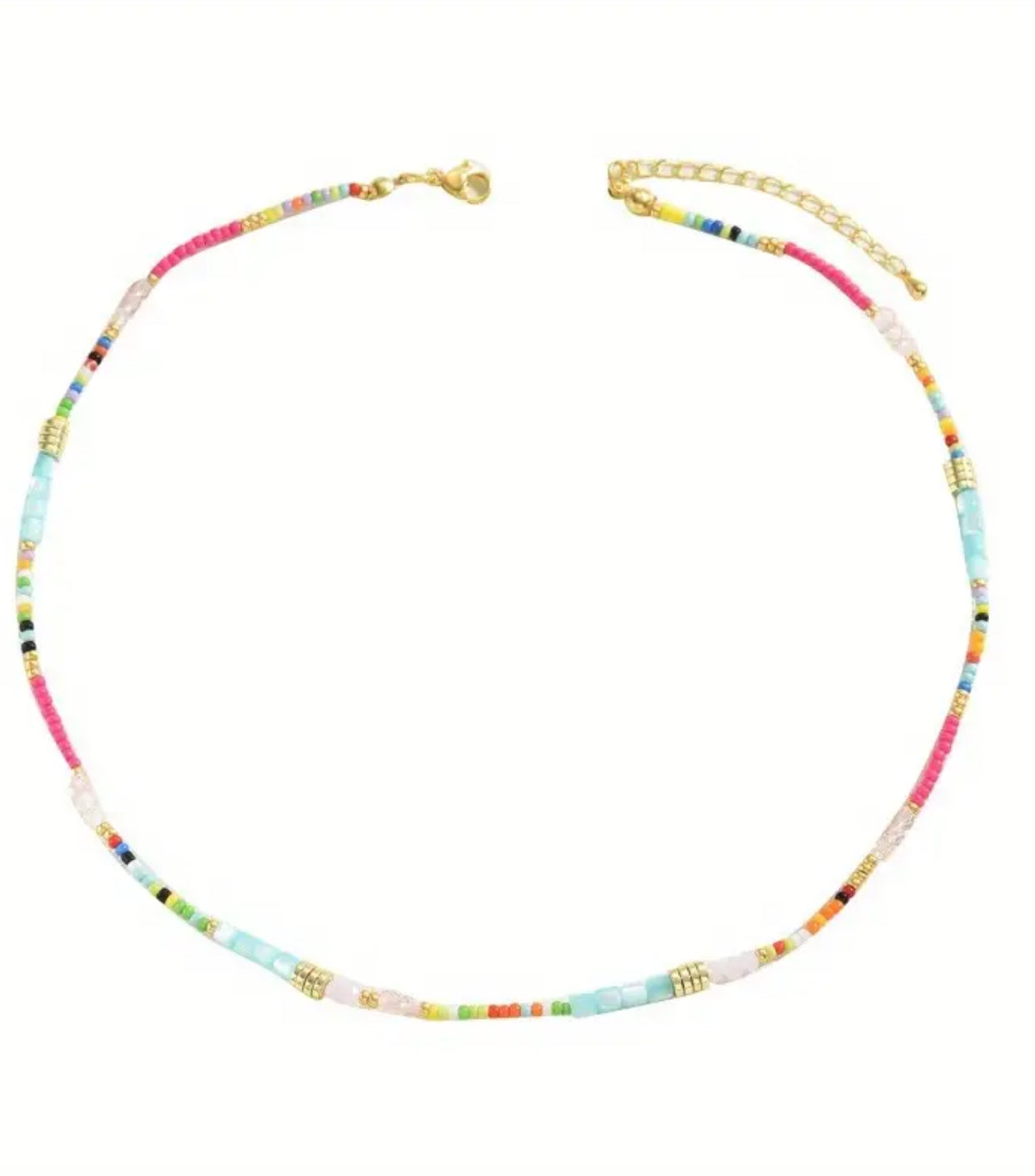 Pop O Pink Beaded Necklace