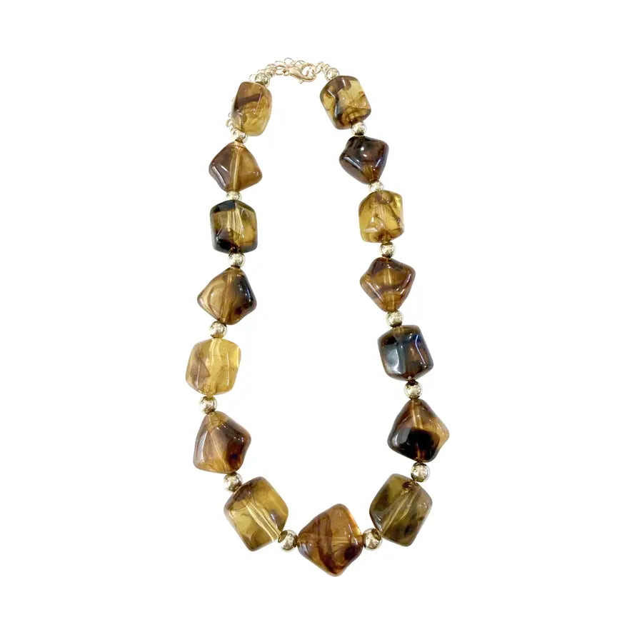Evelyn Tortoise Beaded Necklace