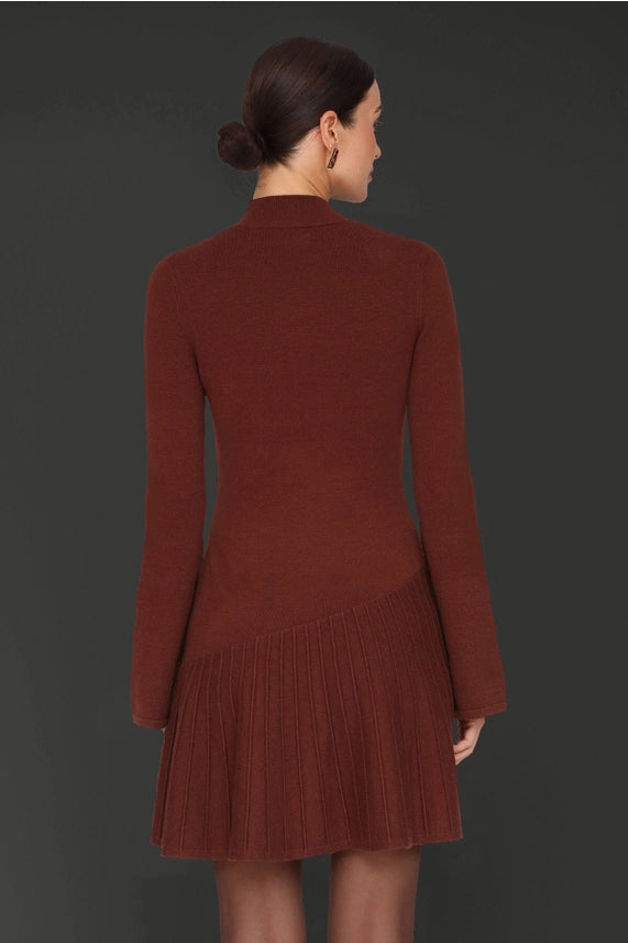 Asymmetric Hem Mini Sweater Dress