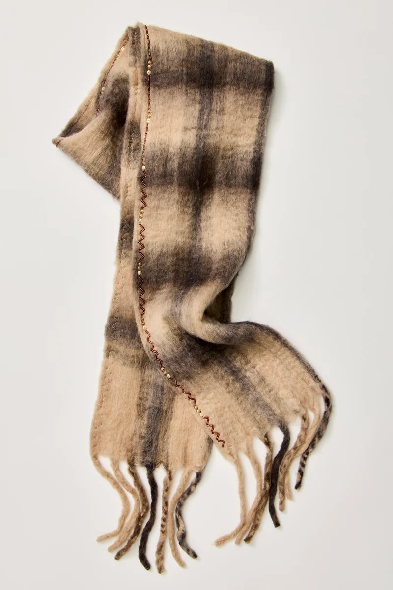 Highland Plaid Skinny Scarf