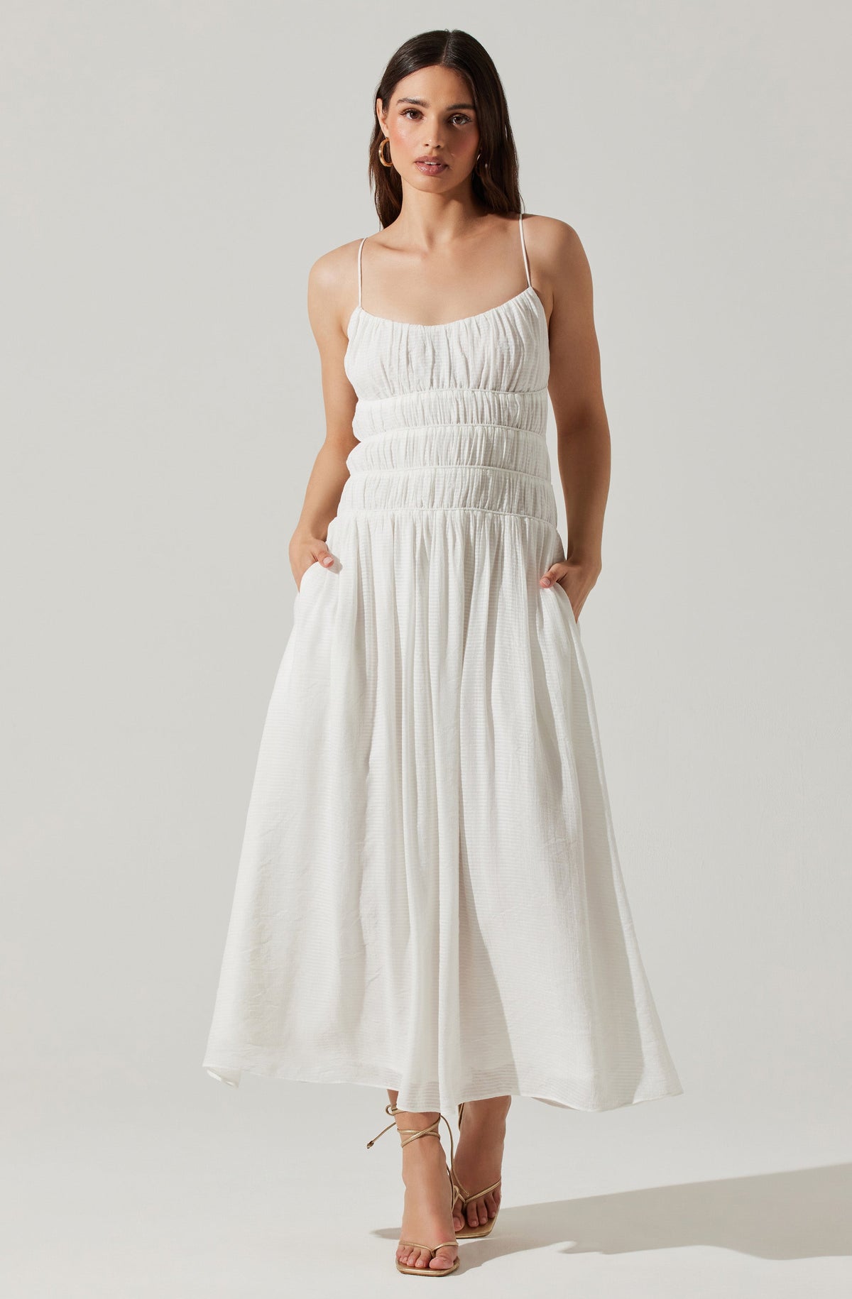 andrina midi dress Andrina Smocked Midi Dress – Klutch