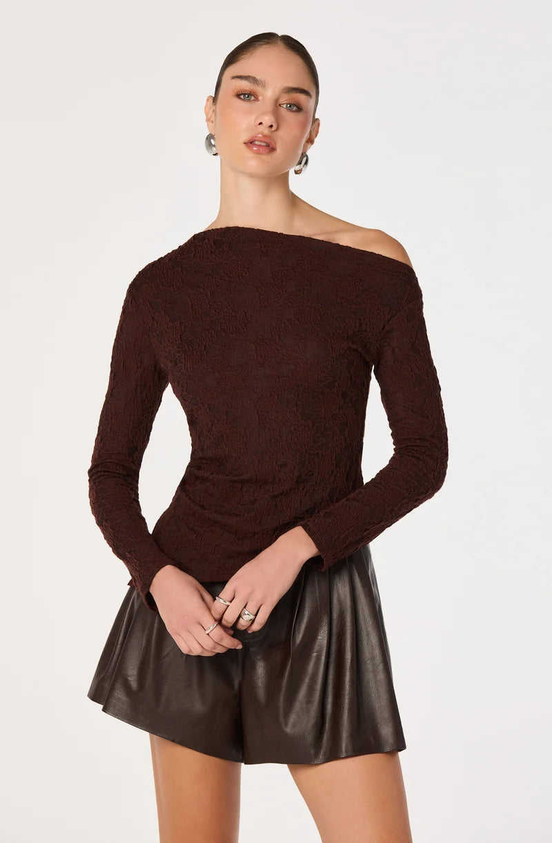 Miah Lace Off-Shoulder Top