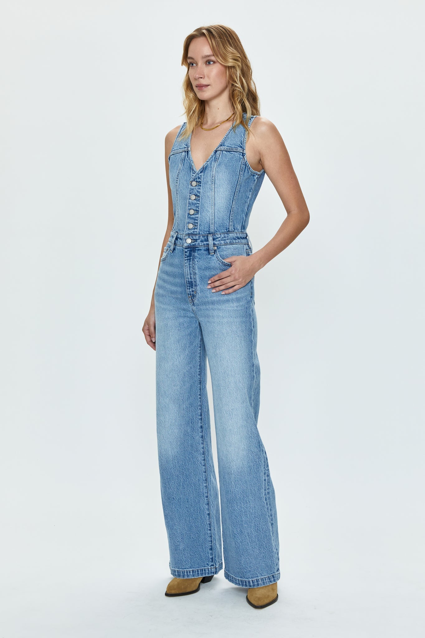 Aria Fitted Vest Jumpsuit