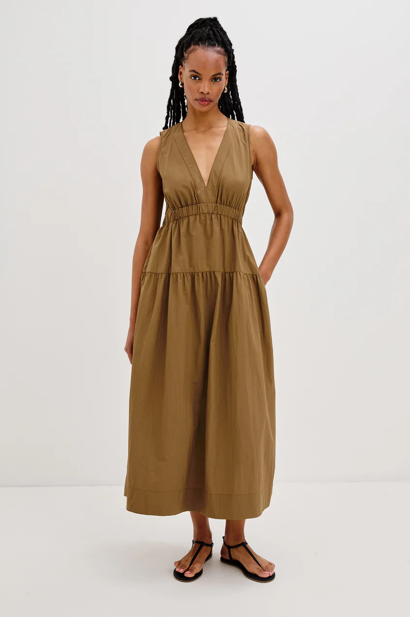 knee length dresses for ladies Genevieve Midi Dress – Goldilocks Boutique + Ciss & Cola