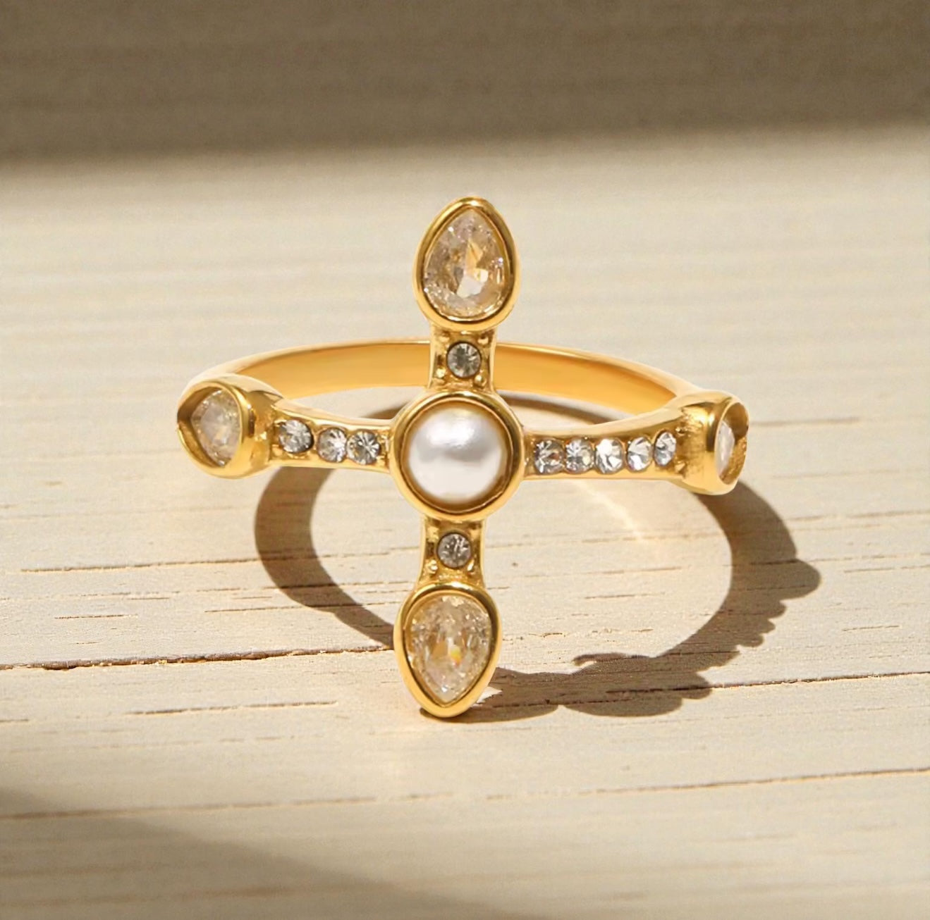 Sacred Spark Cross RIng