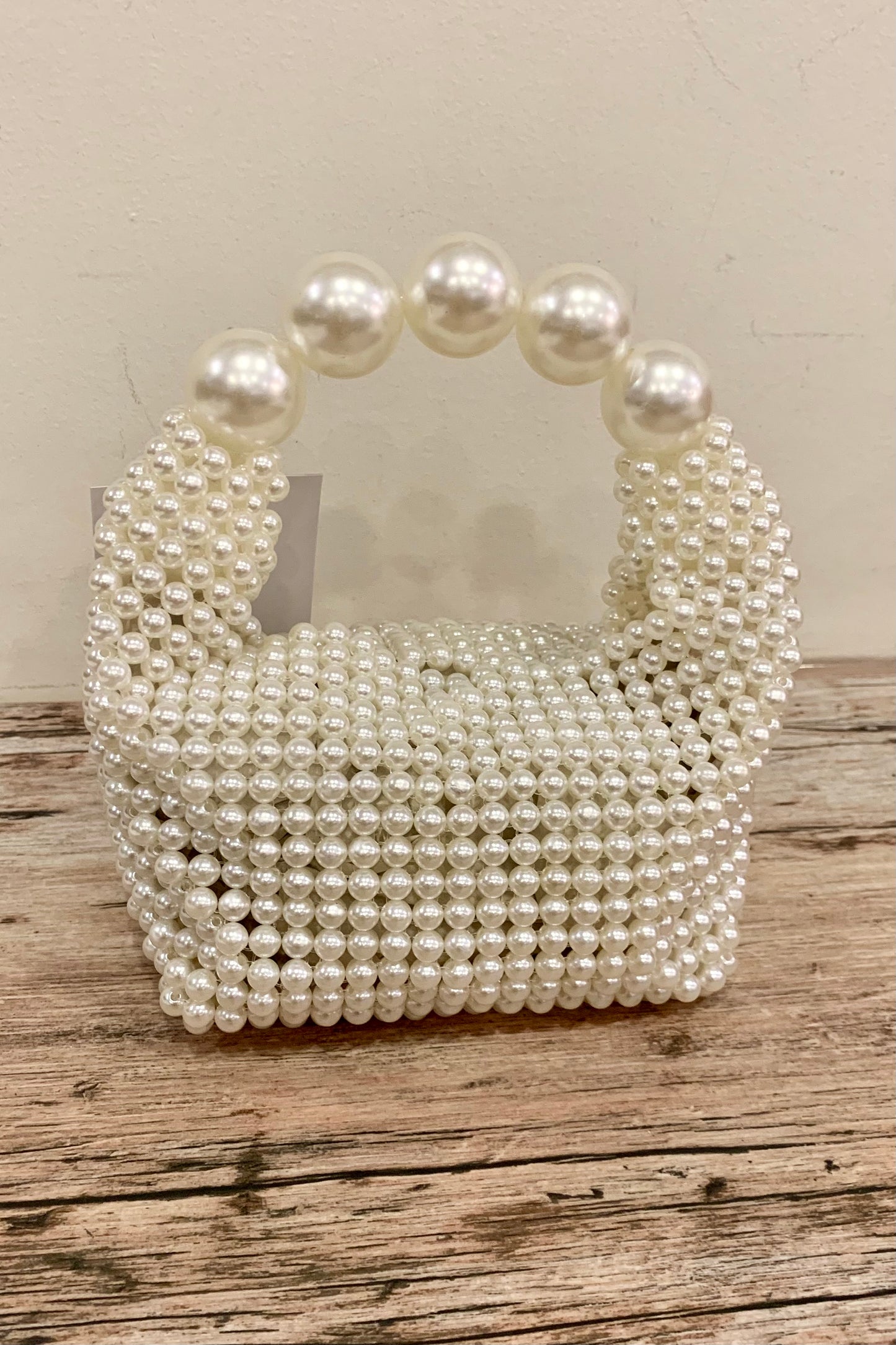 Pearls on pearl bag