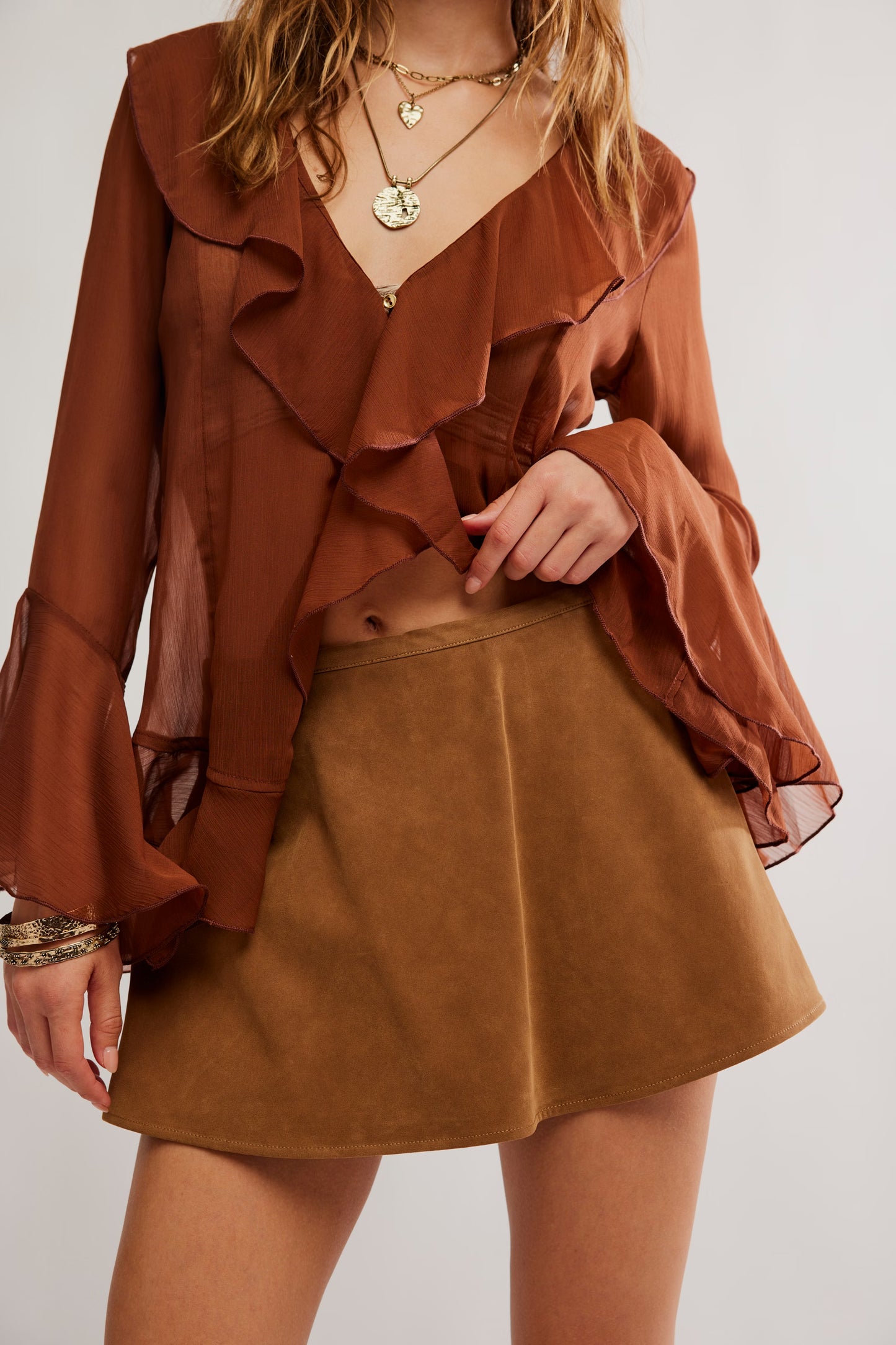 Paradise Found Suede Skort