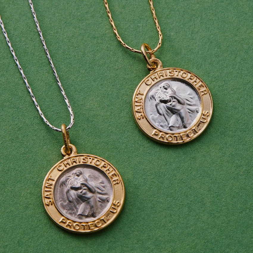 St. Christopher Protection Chain Slider Necklace