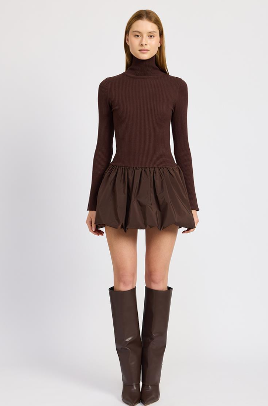 giovanna mini dress Giovanna Mixed Media Mini Dress – Klutch