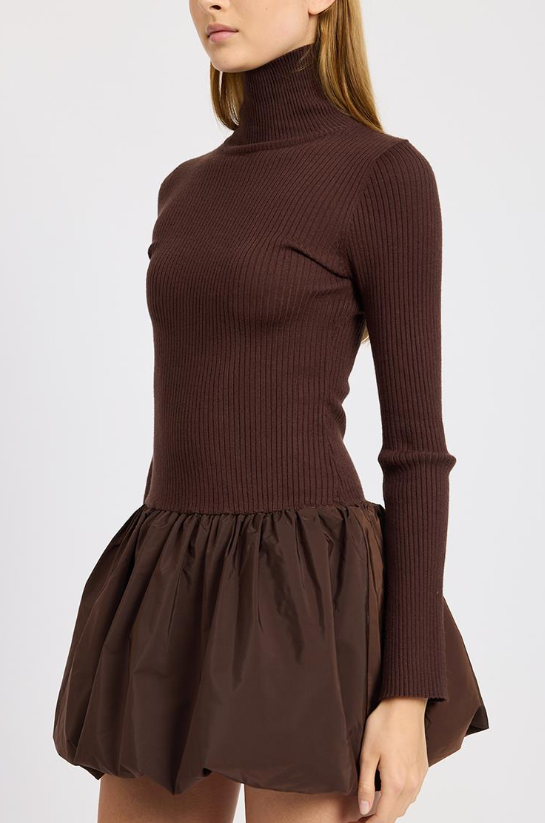 Giovanna Mixed Media Mini Dress