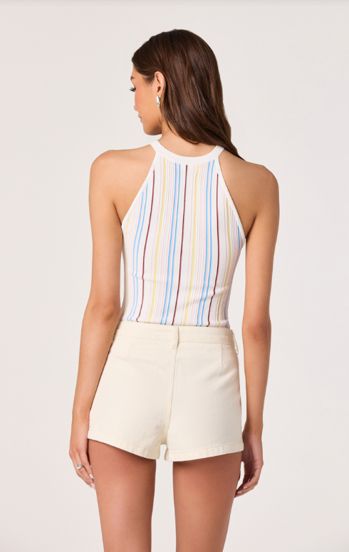 Betia Stripe Contrast Trim Tank