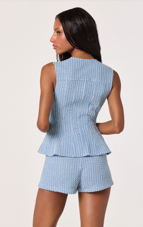 Noa Denim Peplum Vest