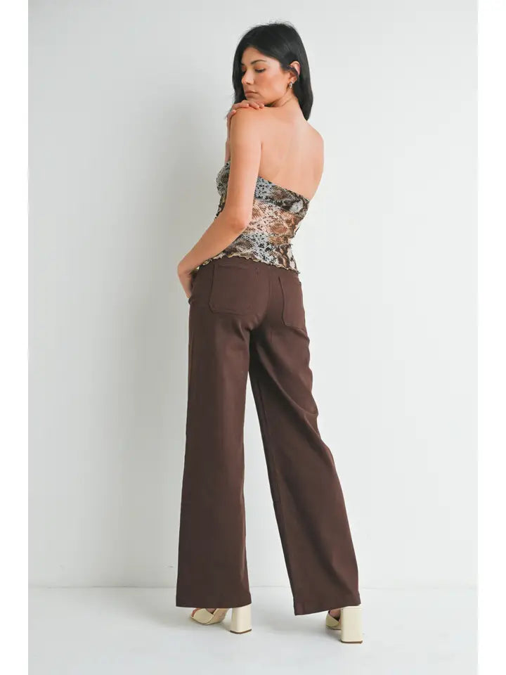 Patch Pocket Wide Leg