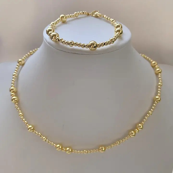 Gold Beaded Necklace