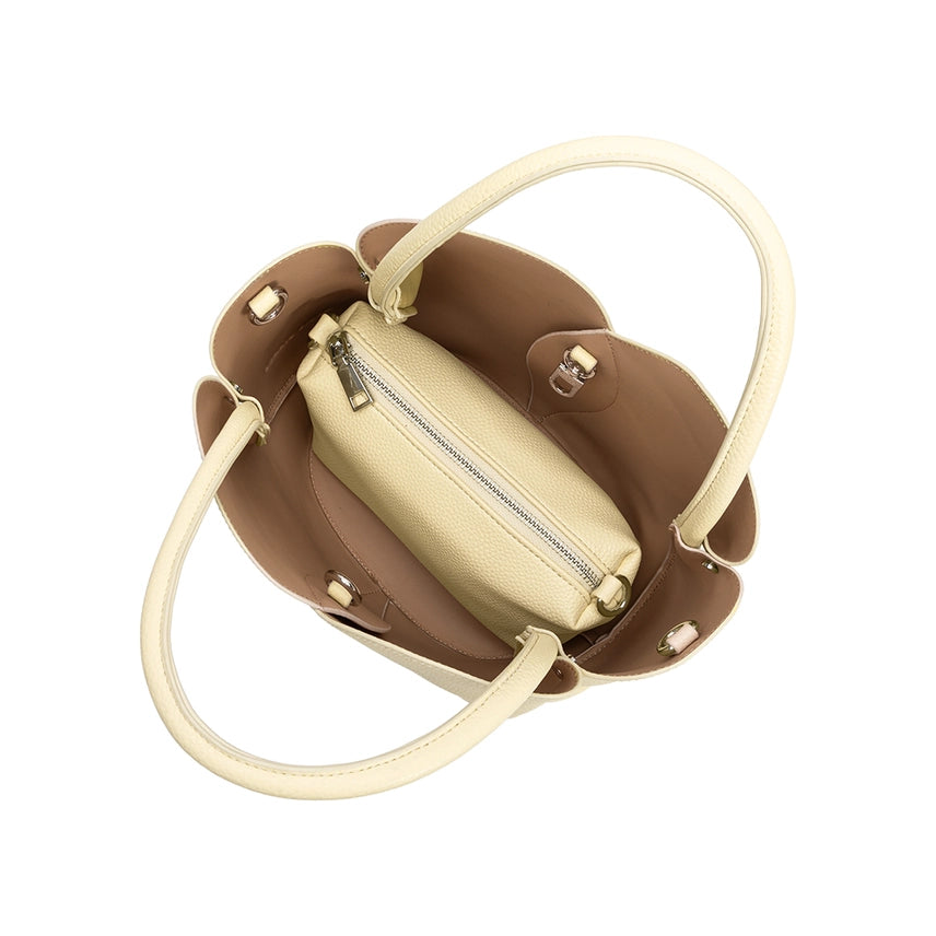 Tulip Yellow Vegan Leather Top Handle Bag
