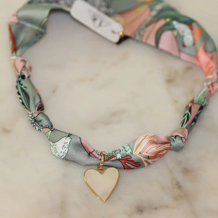 Callie Heart Scarf Necklace
