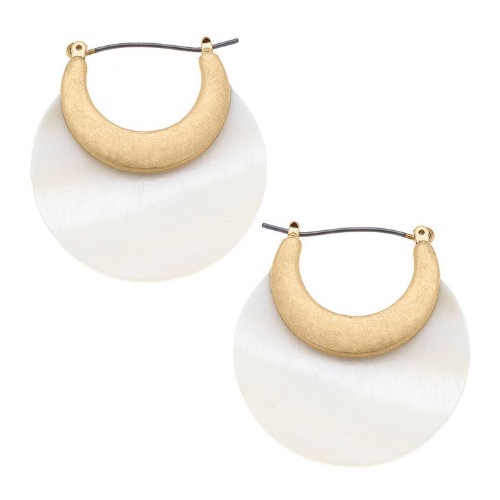 Canvas Josie Disc Pearl Hoop-NA : NA