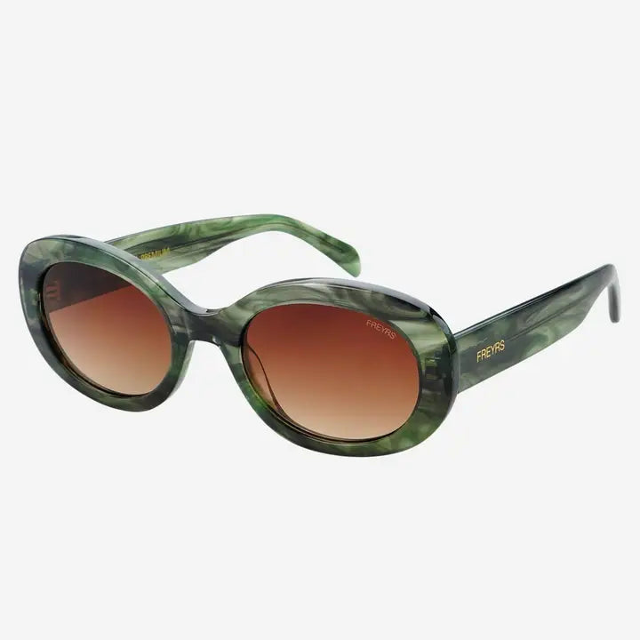 Aria Acetate Oval Sunglasses
