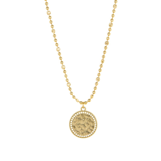 Marlyn Hammered Disc Necklace
