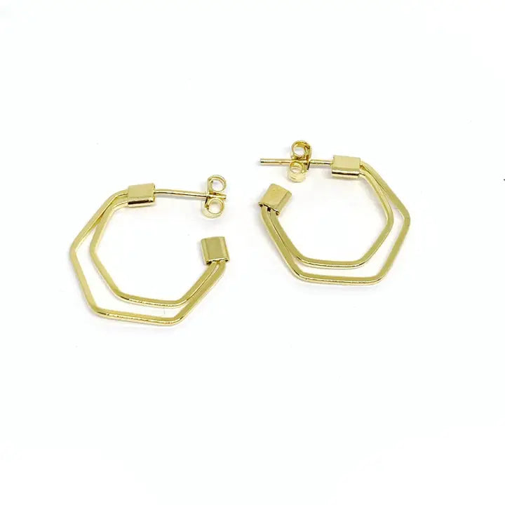 Double Thread Hoop Earrings