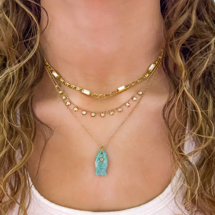 Golden Baguette Necklace