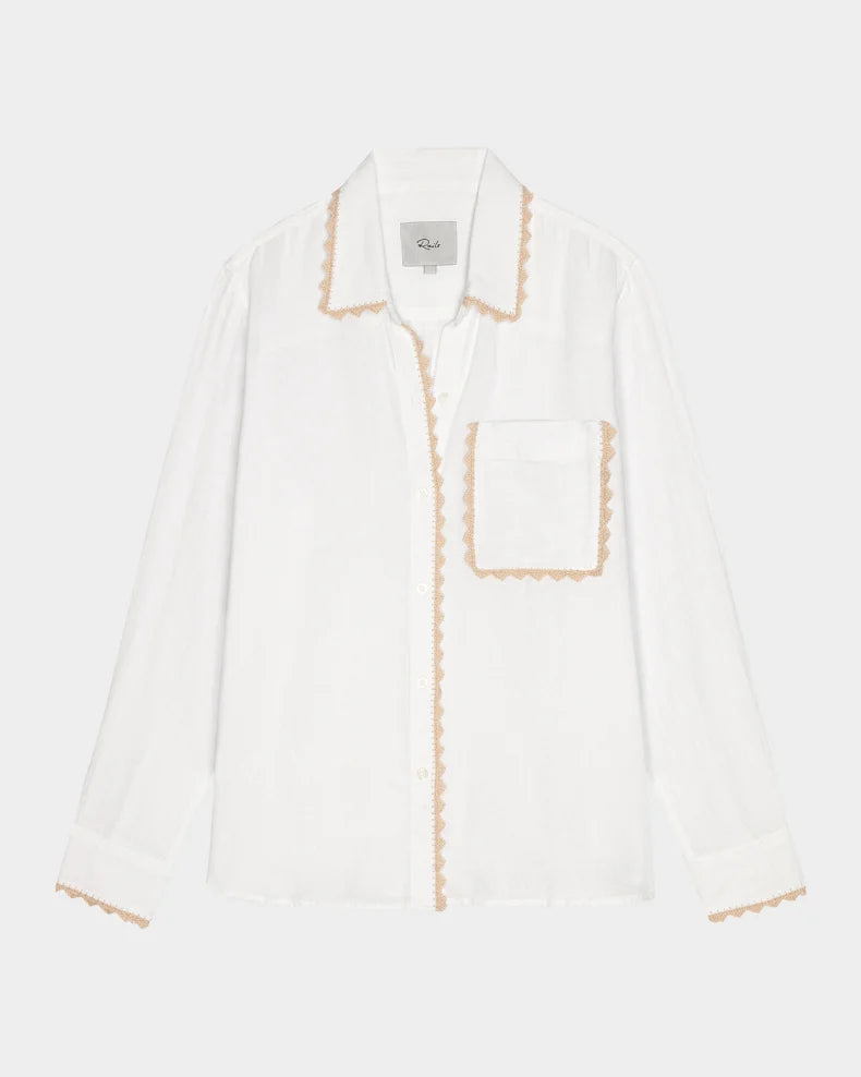 Saya Linen Crochet Top