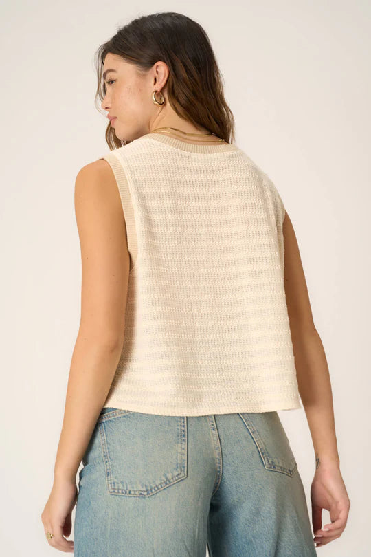 Viva Button Front Sweater Tank