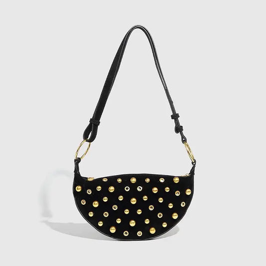 Studded Polka Shoulder Bag