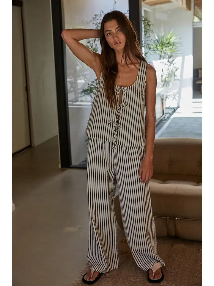 Striped Wide Leg Pants