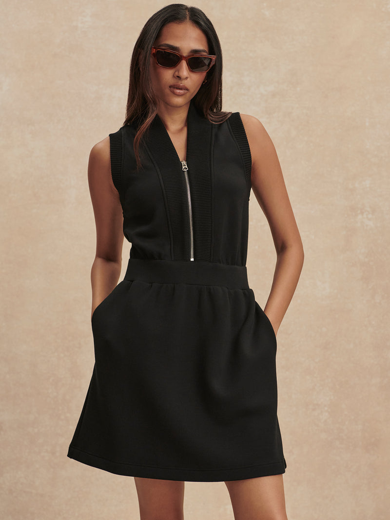 Polyanna Half-Zip Dress