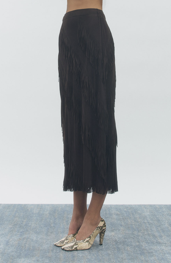 Plisse Pencil Skirt