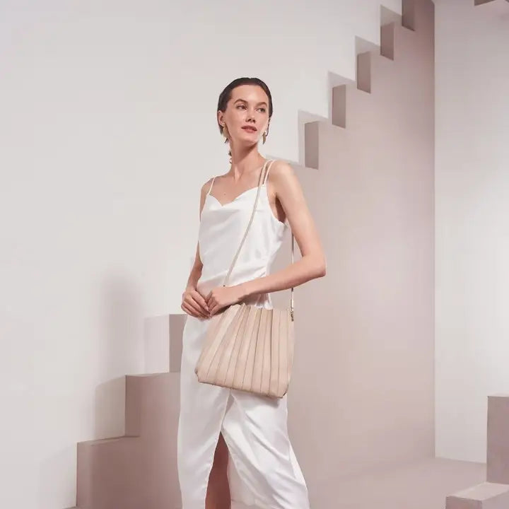Carrie Pleated Shoulder Bag