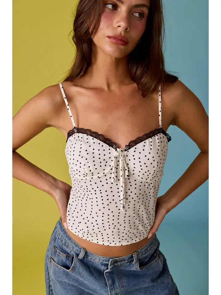 Dottie Lace Trim Cami Top