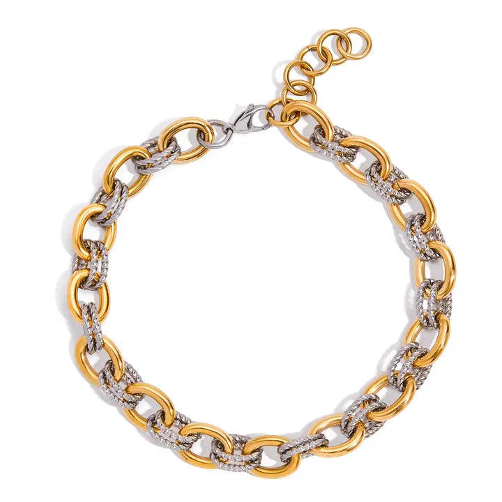 Mixed Metal Link Necklace