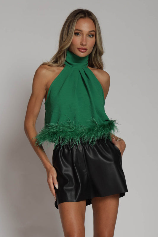 Gucci Green Feather Top