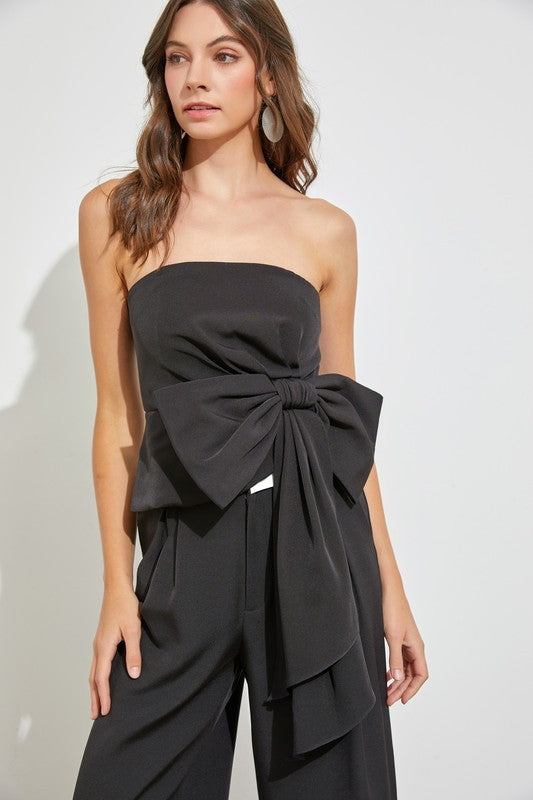 D+B Side Bow Tube Top-Black : Small