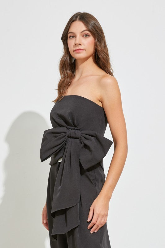 D+B Side Bow Tube Top-Black : Small