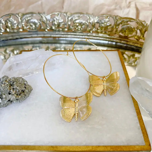 Magnolia Butterfly Hoop