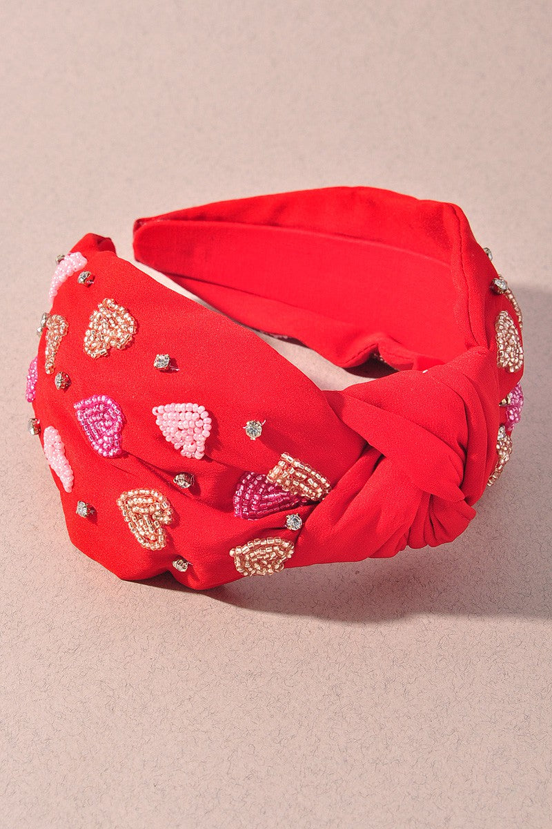 Heart Beaded Headband