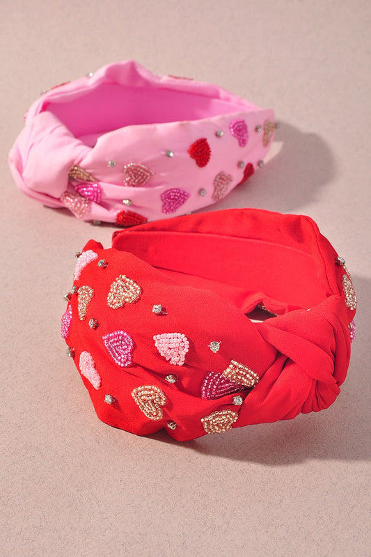 Heart Beaded Headband