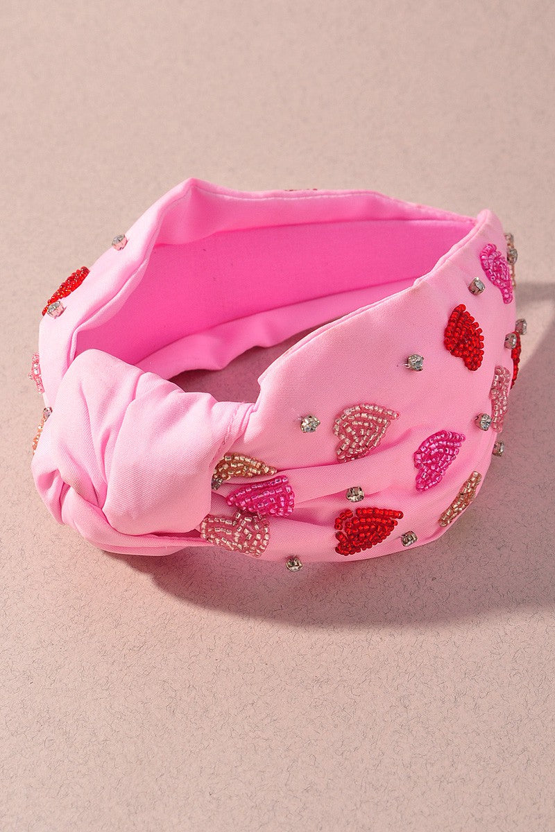 Heart Beaded Headband
