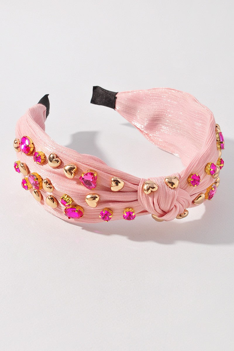 Heart Rhinestone Headband