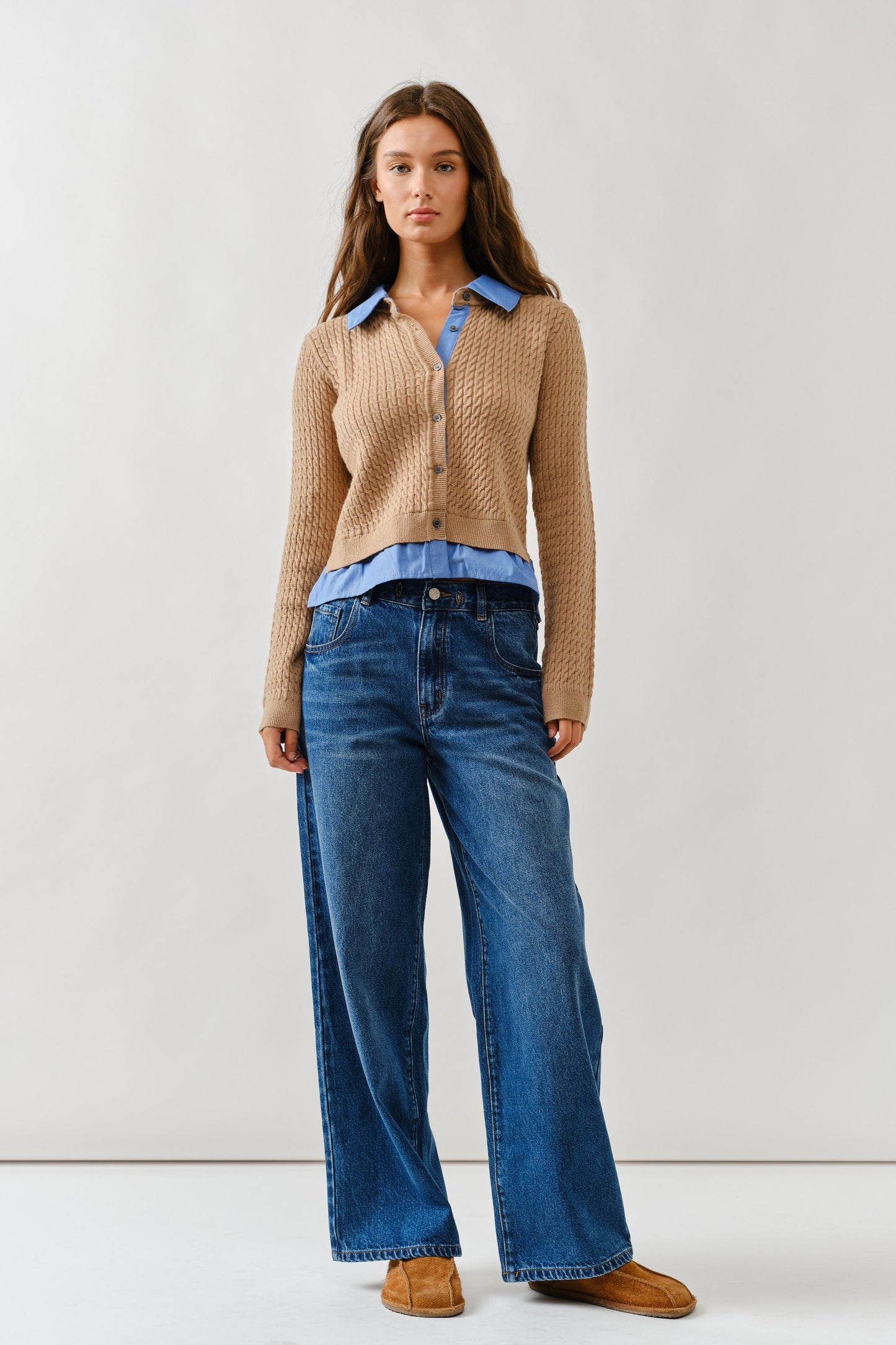 Cable Mixed Media Cardi